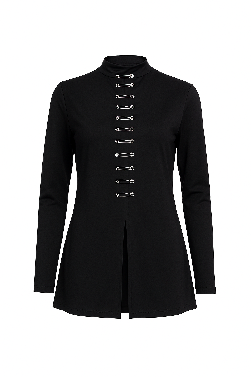 Pierced Noir Long-Sleeve Top
