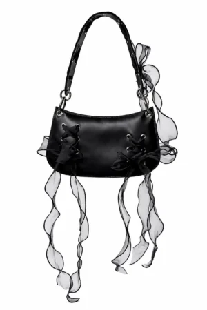 Organza Veil Bag in Black